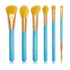 image:imageSpectrum Collections Amalfi Travel Book 6 Piece Essential Makeup Brush Set TravelSized Makeup Brushes for Foundation Powder Contour Eyeshadow Brows Premium Soft Synthetic Fibre Bristles