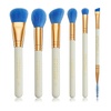 image:imageSpectrum Collections Mykonos Travel Book 6 Piece Essential Makeup Brush Set TravelSized Makeup Brushes for Foundation Powder Contour Eyeshadow Brows Premium Soft Synthetic Fibre Bristles