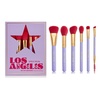image:imageSpectrum Collections Los Angeles Travel Book 6 Piece Essential Makeup Brush Set TravelSized Makeup Brushes for Foundation Powder Contour Eyeshadow Brows Premium Soft Synthetic Fibre Bristles