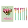 image:imageSpectrum Collections Miami Travel Book 6 Piece Essential Makeup Brush Set TravelSized Makeup Brushes for Foundation Powder Contour Eyeshadow Brows Premium Soft Synthetic Fibre Bristles