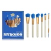 image:imageSpectrum Collections Mykonos Travel Book 6 Piece Essential Makeup Brush Set TravelSized Makeup Brushes for Foundation Powder Contour Eyeshadow Brows Premium Soft Synthetic Fibre Bristles
