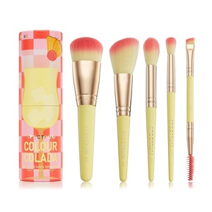 image:imageSpectrum Collections Colour Colada Cocktail 5 Piece Makeup Brush Set MidSize Cocktail Makeup Brushes for Foundation Powder Contour Eyeshadow Brows Premium Soft Synthetic Fibre Bristles