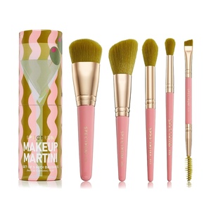 image:imageSpectrum Collections Makeup Martini Cocktail 5 Piece Makeup Brush Set MidSize Cocktail Makeup Brushes for Foundation Powder Contour Eyeshadow Brows Premium Soft Synthetic Fibre Bristles
